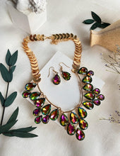 Load image into Gallery viewer, Pear shape gem  Necklace and earrings sets
