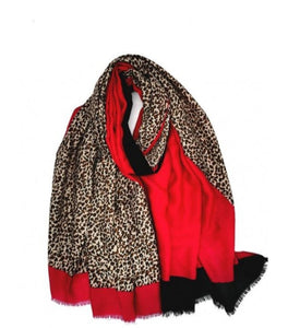 Leopard print and gilding scarves