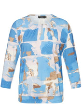 Load image into Gallery viewer, Signature blue Abstract pattern print top
