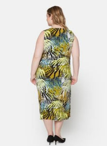 Ciso palm leaf print dress